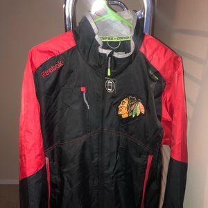 Reebok blackhawks windbreaker jacket